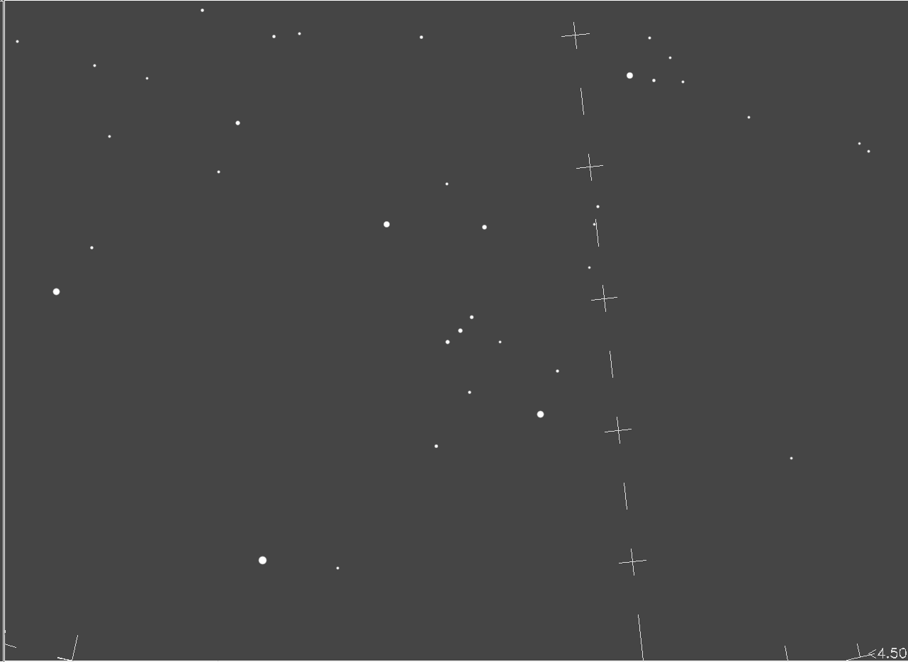 sky with 45 mag limit