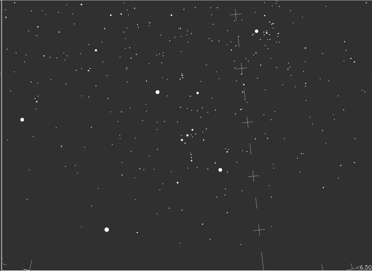 sky with 65 mag limit