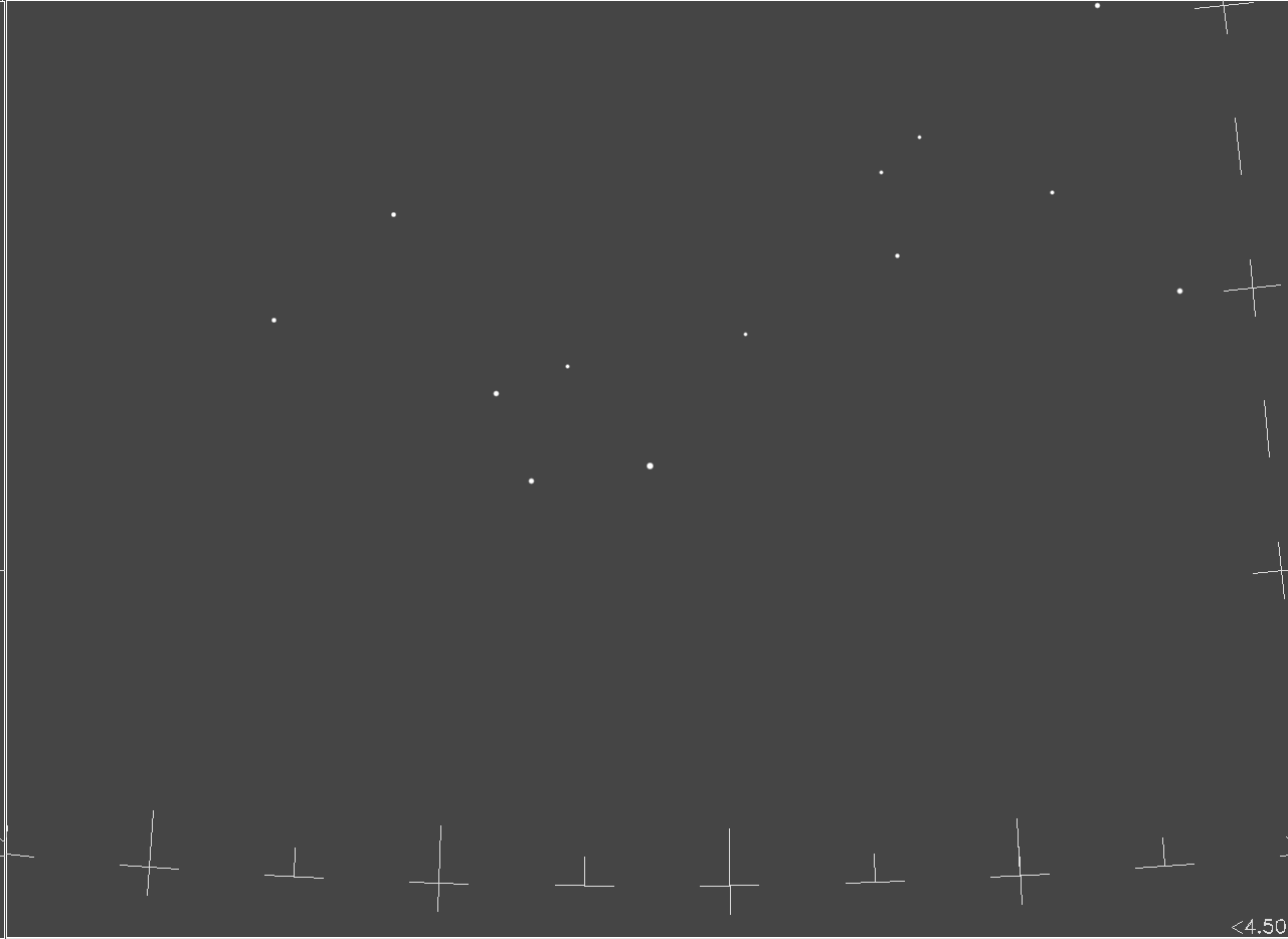 sky with 45 mag limit