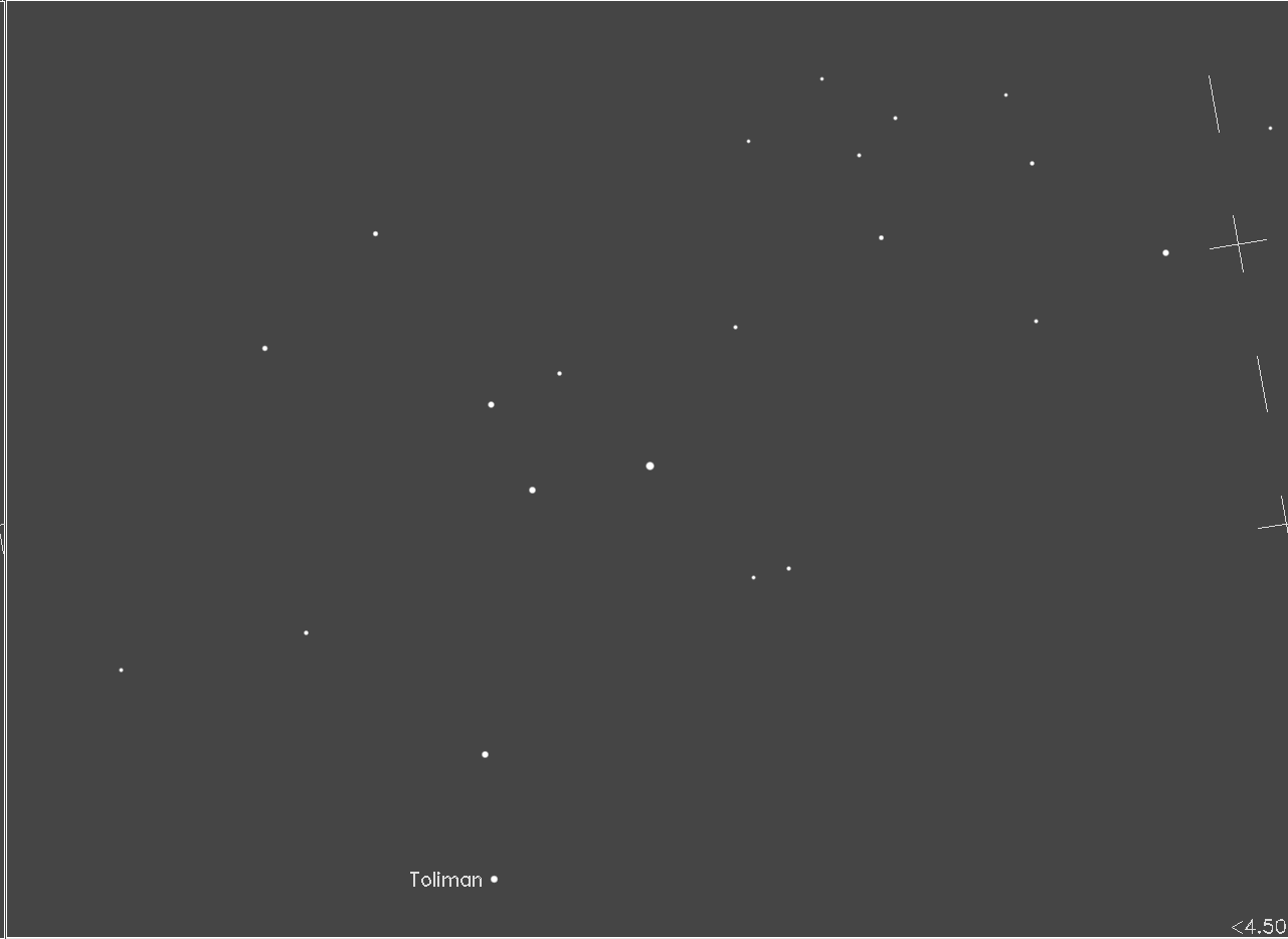 sky with 45 mag limit