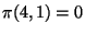 $\pi(4,1)=0$