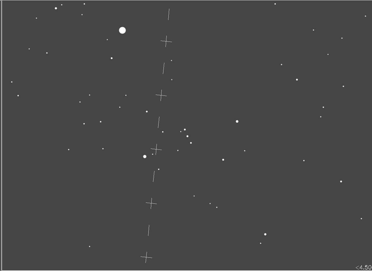 sky with 45 mag limit